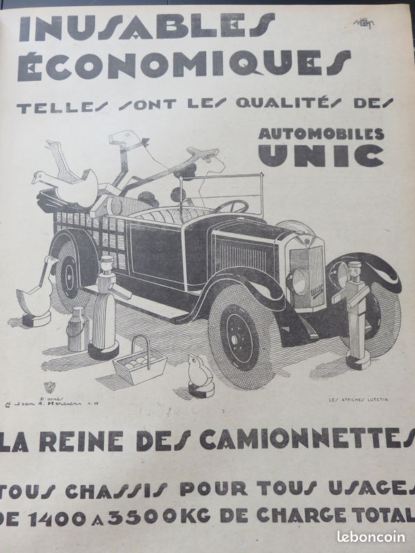 Publicité Ancienne Voisin 1929 - 13 CV Et 24 CV - Issue De Magazine, 27x37 Cm