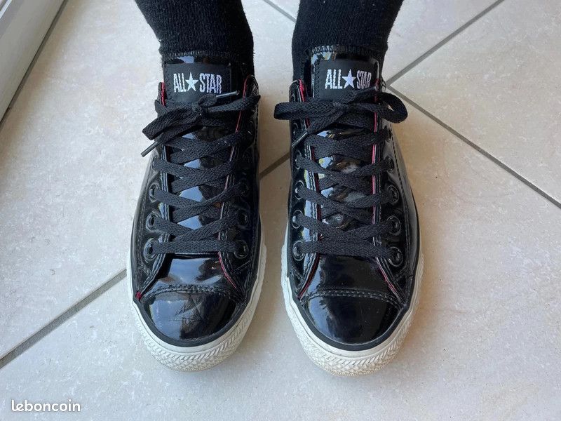 Converse Plateforme Converse Haute Converse Basse En Cuir Noir