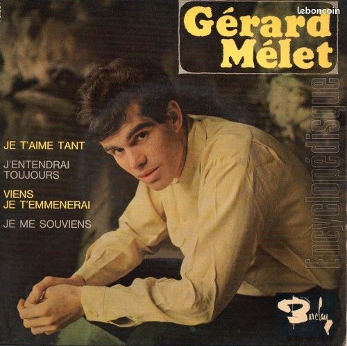 Gérard Melet disque vinyle 45t Oui je m'en vais (image 1)