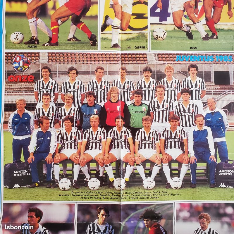 Poster Football Vintage - Finale Liverpool Juventus 1985 - Platini - Onze Mondial