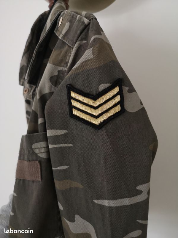 Veste en jean style militaire (image 5)