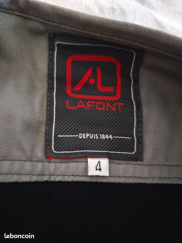 Gilet de travail Lafont Trowel sans manches noir gris taille 4 XL (image 3)
