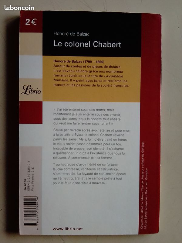 Livre le colonel chabert (image 2)