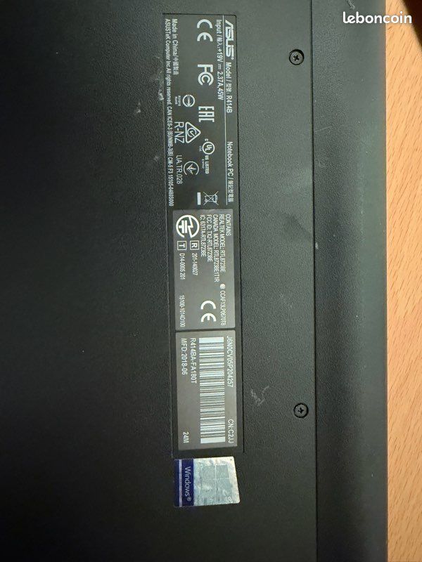 PC Portable ASUS 17” Full HD – AMD A6 / 4Go / 128Go – Bon état (image 3)