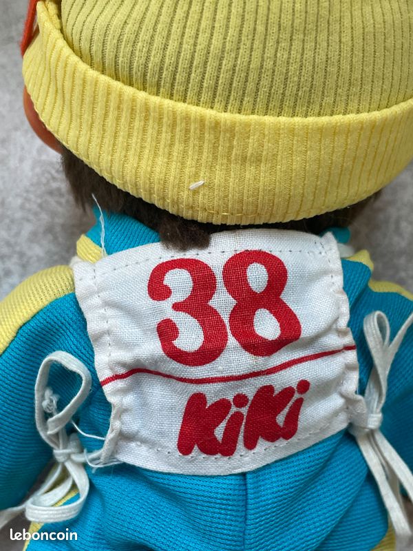 VINTAGE PELUCHE PLUSH Kiki Sekiguchi Ajena,yeux bleus made in France robe nuit EUR 69,90 - FR