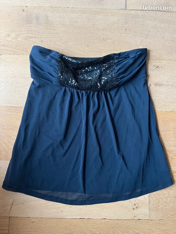HAUT de soirée avec sequins bleu marine - Esprit - XXL - 44 (image 1)