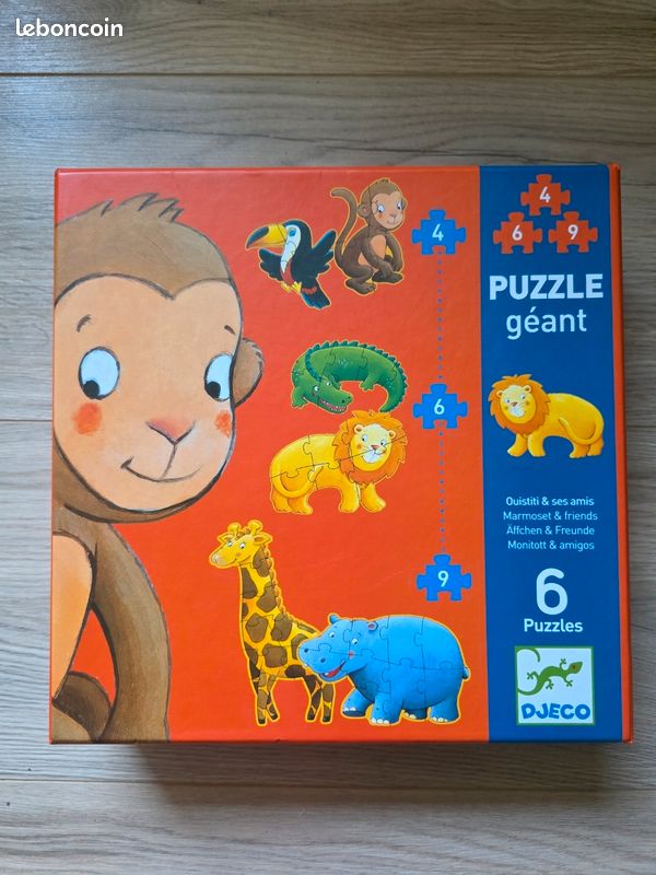 PUZZLE géant DJECO Ouistiti et ses amis (image 1)