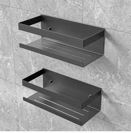 2 étagères De Douche, Paniers De Rangement De Douche Sans