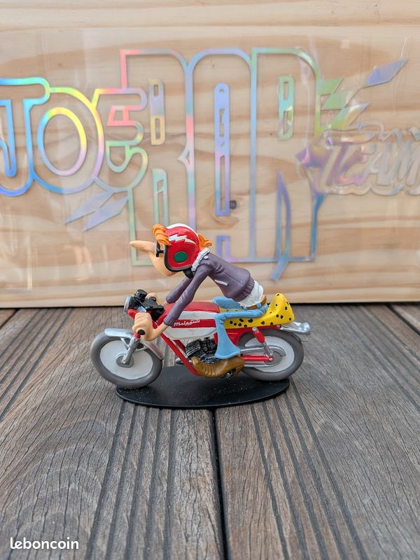 Figurine Résine Joe Bar Team - Sébastien Lacorde & Malaguti 50 - 1/18 - Vents D'Ouest N°48