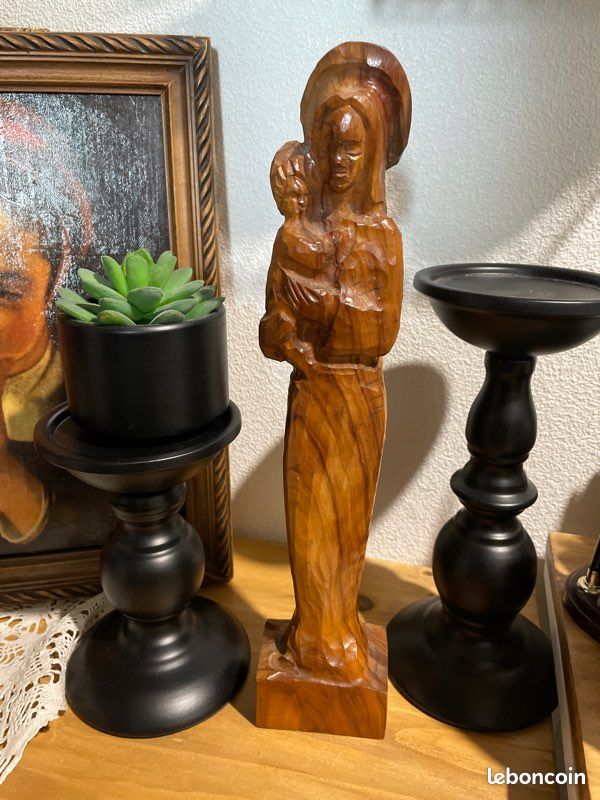🌟✨ Belle Vierge à l’enfant en bois ✨🌟 (image 1)