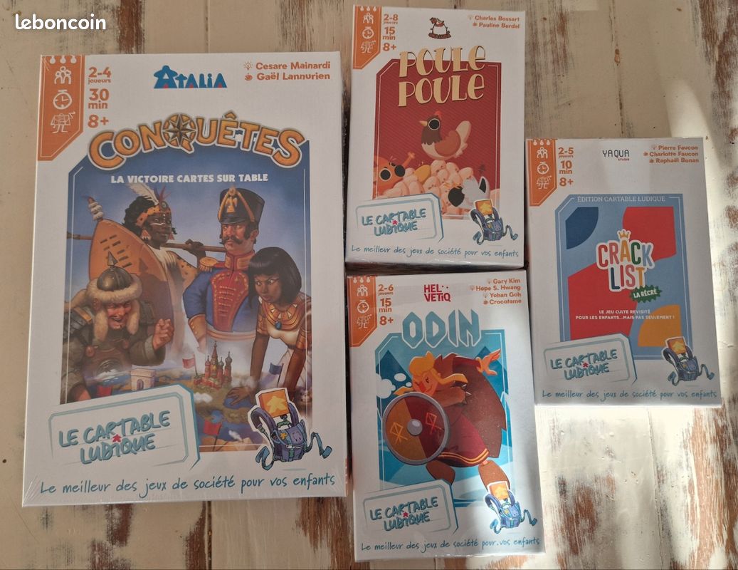 Lot De 5 Jeux De Société D'occasion - Thème Cartes, En Carton