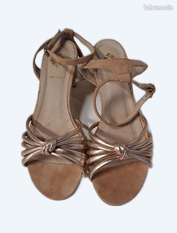 Talons à Lanières Or Rose - Escarpins FOREVER 21 Taille US 7 Occasion
