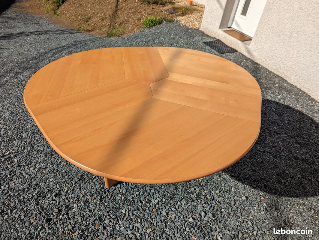 Table ronde bois, extensible (image 3)