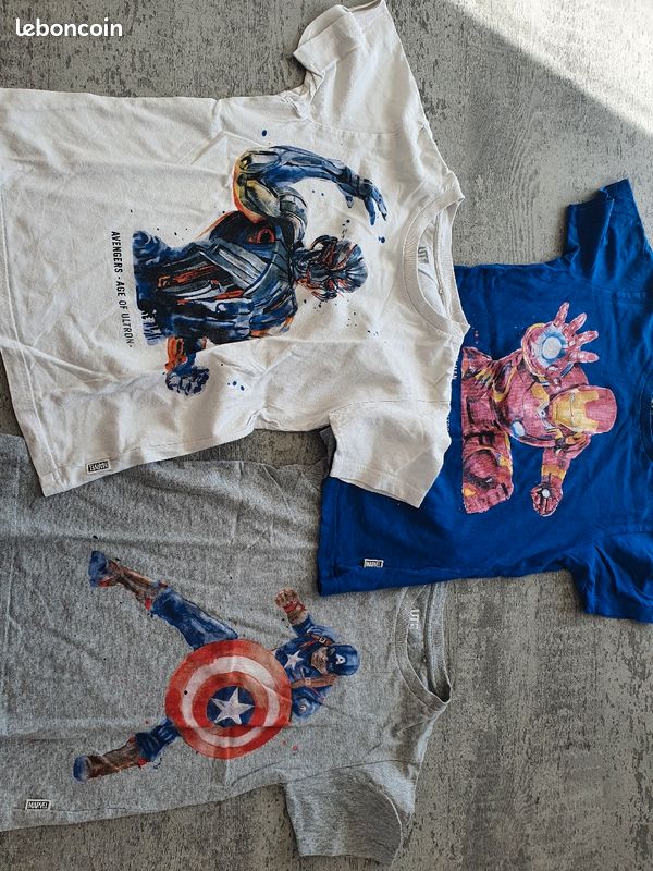 Lot 10 tee shirt 7/8 ans (image 2)