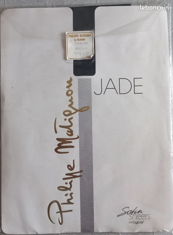 Paire De Collants Philippe Matignon Jade Noir - Taille 3 - 20 Deniers - Brillant Et Soyeux - Neuf Sans étiquettes