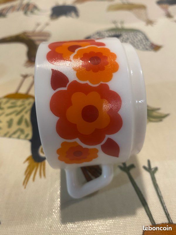 Lot De 6 Tasses à Café Vintage LOTUS Allemagne - Années 70 - Avec Coffret - Orange, Jaune, Rouge