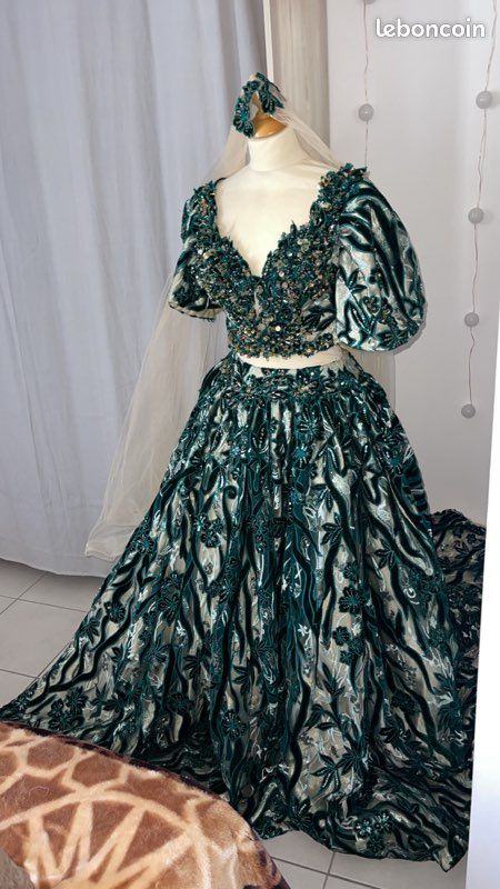 Keswa Robe Robe Mariee Verte Keswa Tunisienne Vêtements