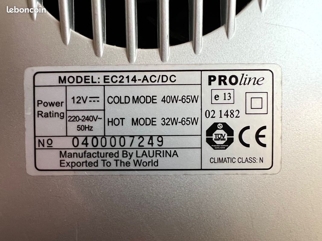 Mini réfrigérateur PROline EC214-AC/DC – Chaud/Froid – 12V & 220V (image 4)