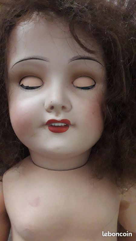 POUPEE ANCIENNE : Belle Tete De Poupée Ancienne En Porcelaine EUR 20,00
