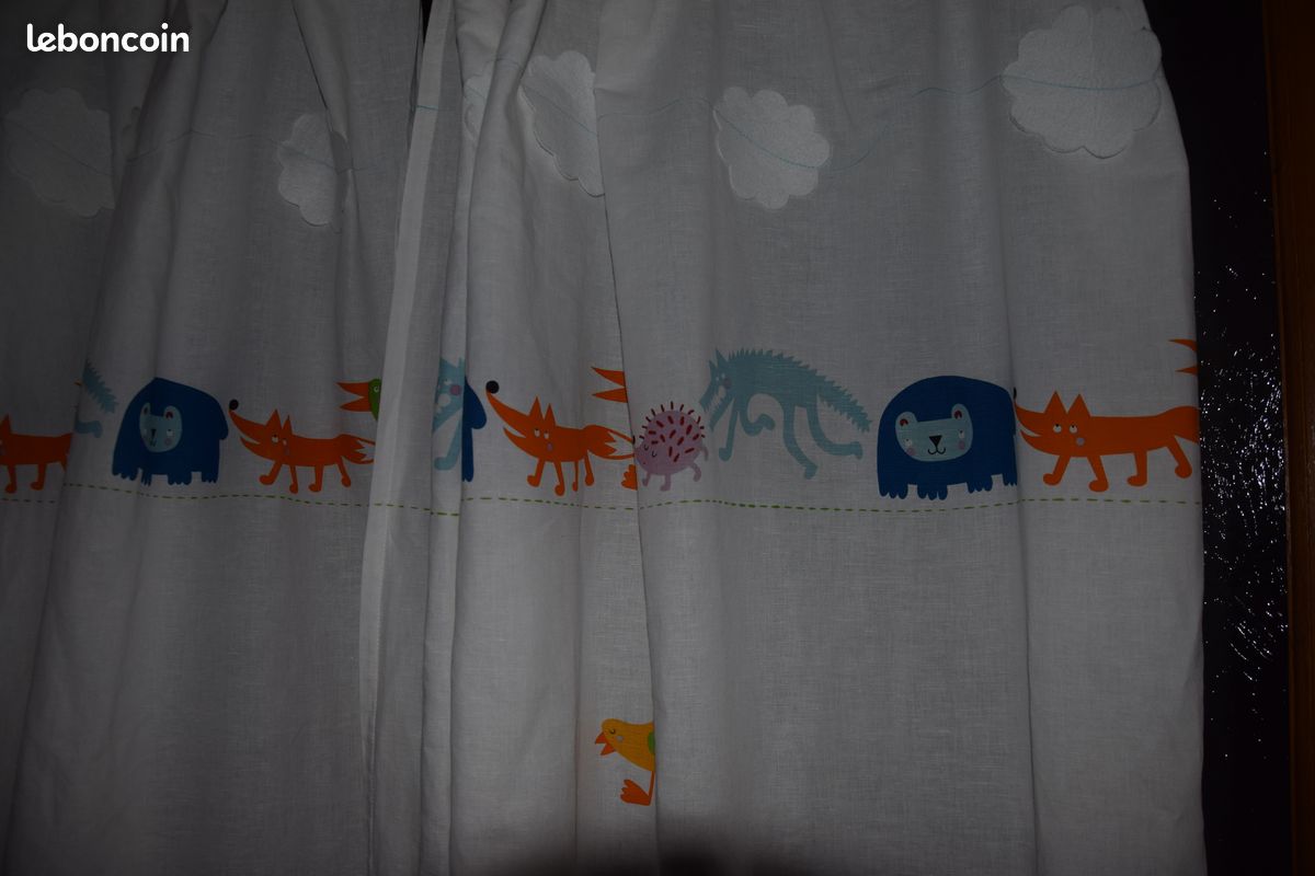 PAIRE de rideaux (animaux) (image 3)