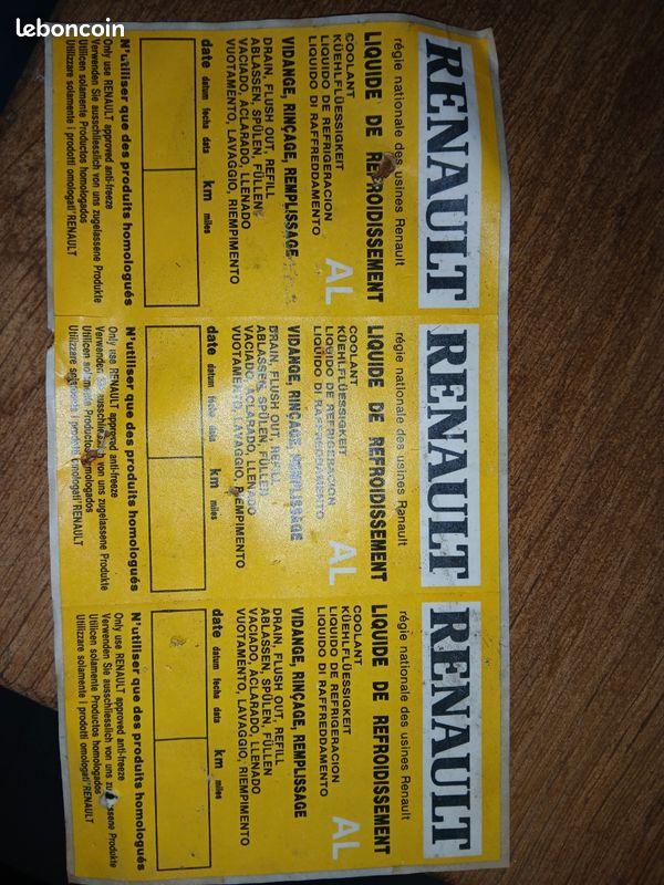 Étiquette Renault (image 1)