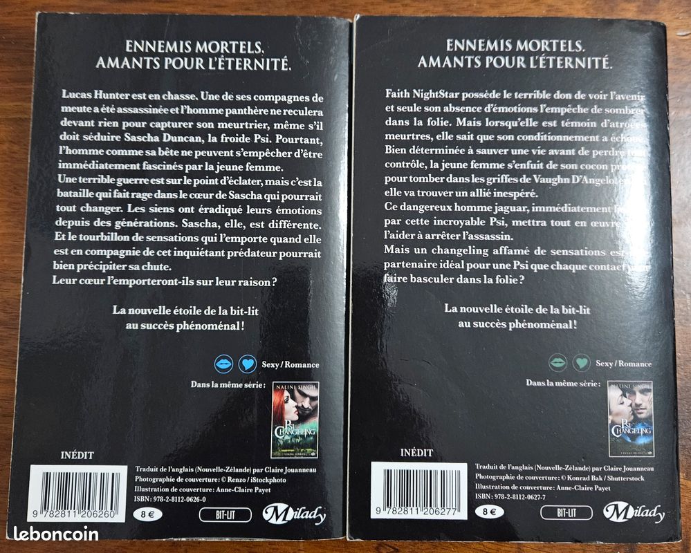 Psi Changeling de Nalini Sing - Tome 1 & 2 (lot) (image 2)