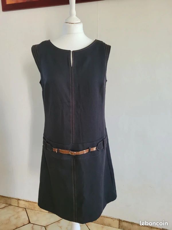 Robe De Soirée Jacqueline Riu – Noir – Taille 2 – Mini Robe à Lanières
