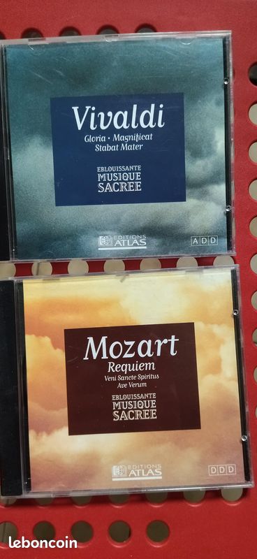 2 CD Musique Sacrée Mozart et Vivaldi Editions Atlas (image 1)