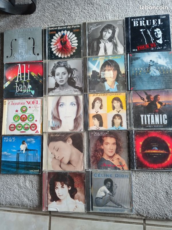 CD Jean Jacques Goldman, Patrick Bruel, Francis Cabrel,Céline Dion, Lara Fabian,Mylène farmer (image 1)