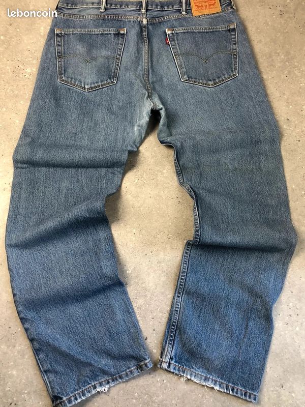 Jean Levi's 505 Straight pants Homme W38 L32 100% coton denim Blue baggy (image 1)