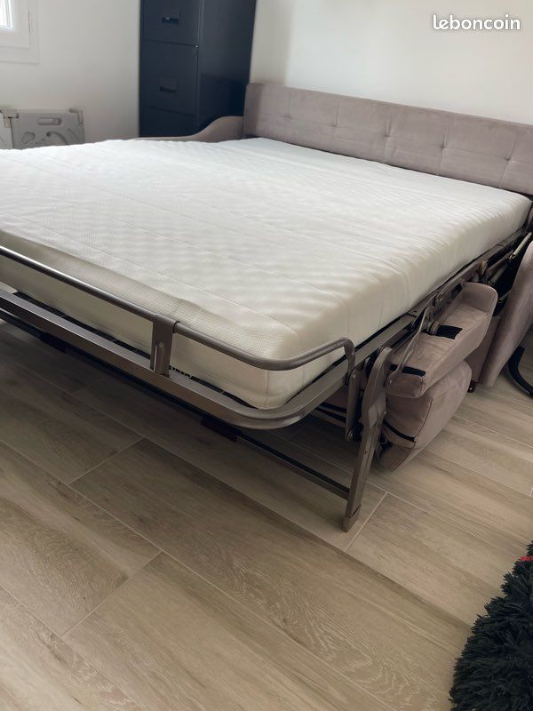 Canapé convertible DIVA – Couchage 140x200 – Matelas IKEA neuf (image 8)
