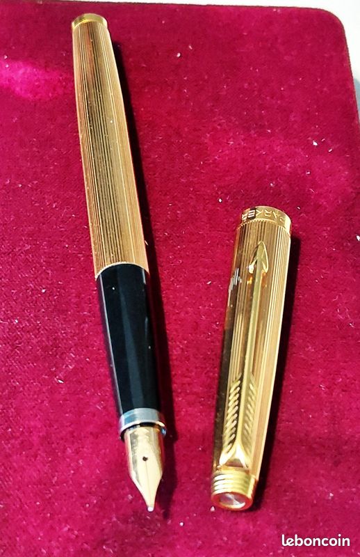 Stylo Plume Parker 65 Rare – Plaqué Or, Plume Or 18K, Référence G482, Occasion De Collection