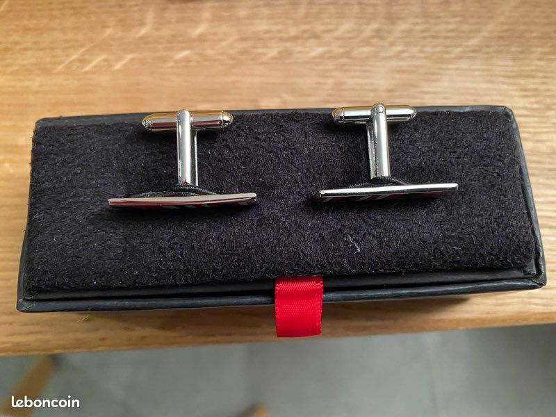 Paul Smith Manchester United - Boutons de manchette Rayures rouges, noir et blanche hommes foot (image 2)