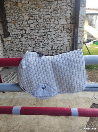 Lemieux - Tapis De Dressage Merino + Half Lined Square Blanc / Naturel