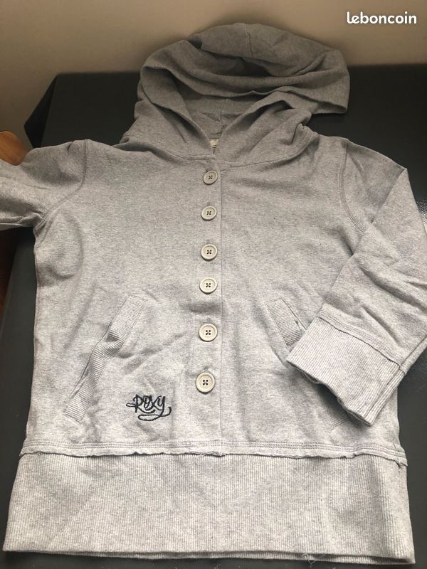 Sweat à capuche gris ROXY T.M (DN95) (image 1)