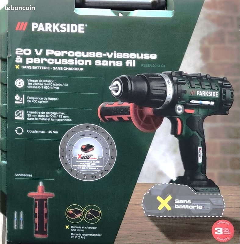 notice perceuse visseuse parkside lidl sans fil pabs 20-li mode d