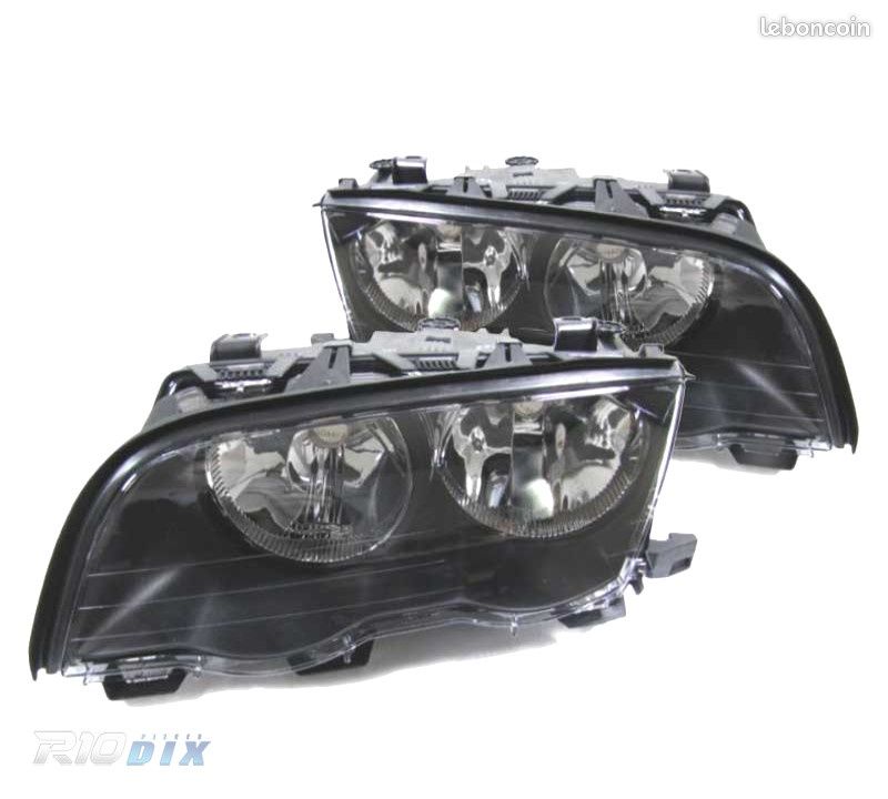 Phares bmw e46 4 portes 98-01fond noir 38gf (image 1)