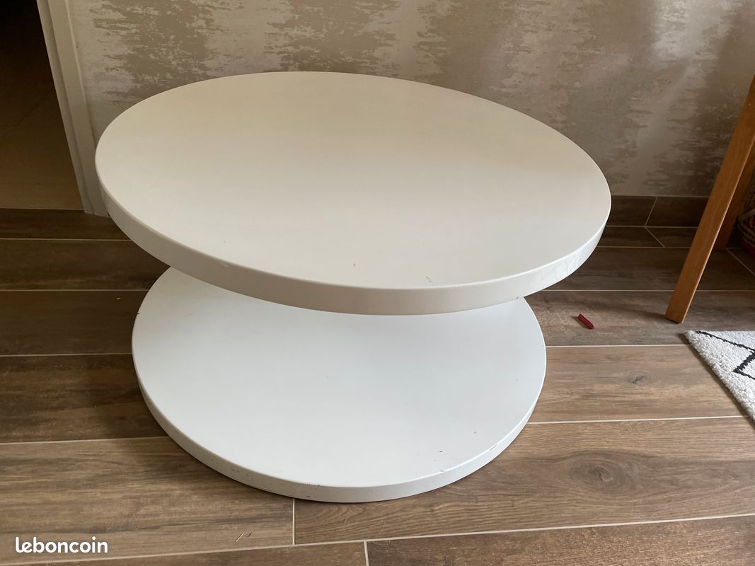 Table salon Alinéa blanc laqué (image 1)
