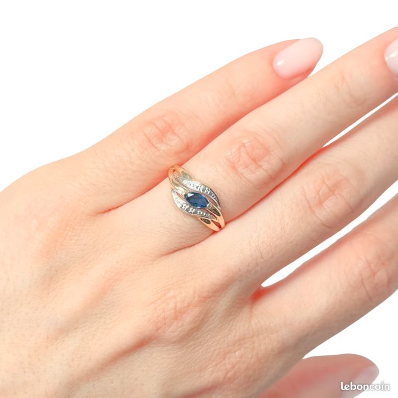 Bague Saphir - Or Jaune 750 (image 1)
