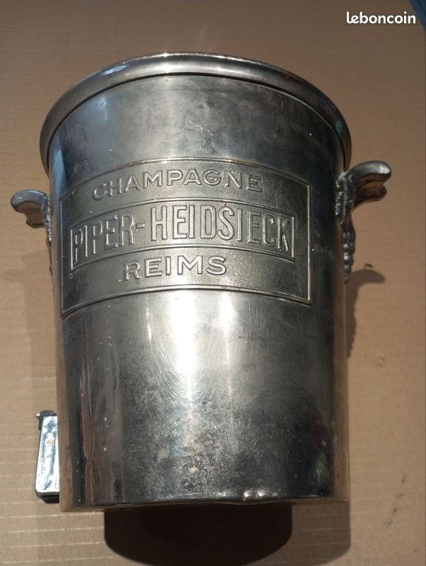 Grand seau à champagne rond Piper Heidsieck vintage en