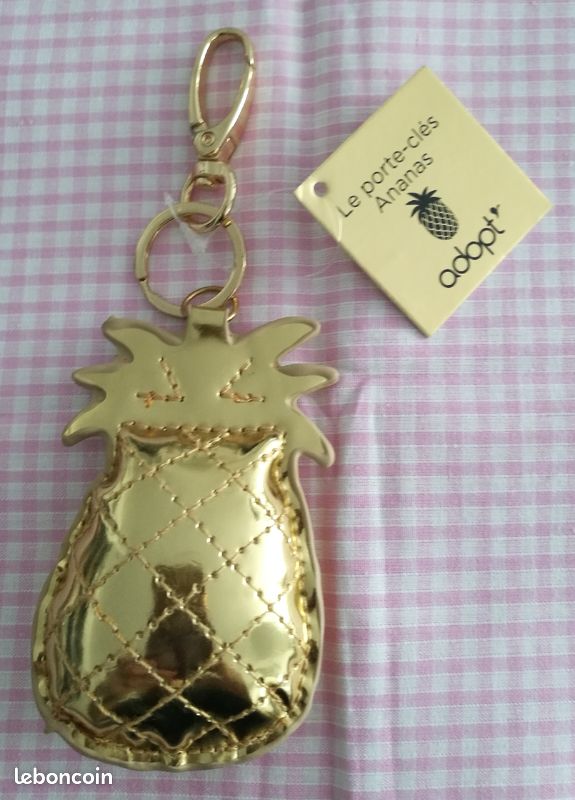 Porte-clés ananas doré - anges78 - 6 euros (image 1)