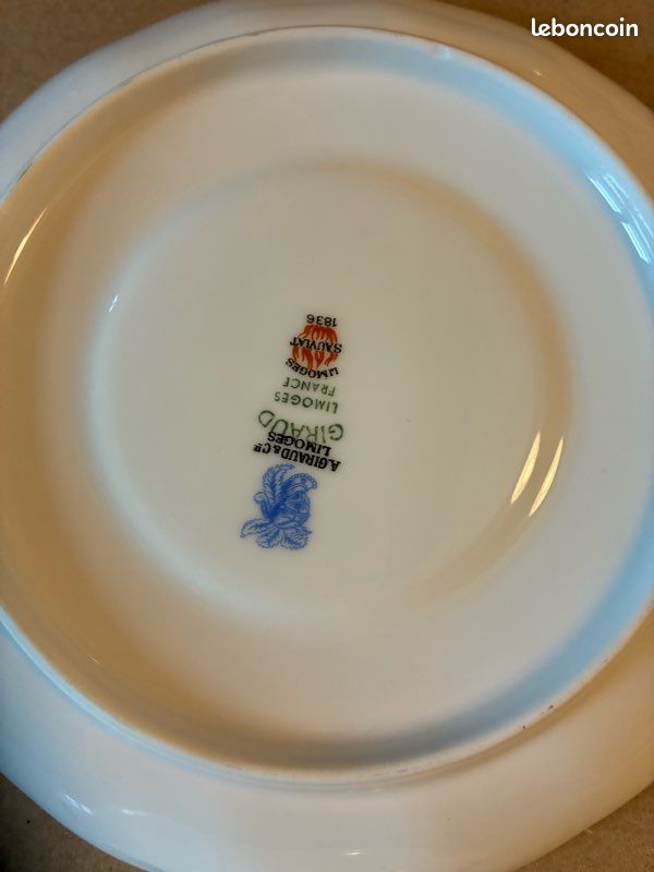 Soucoupes petites assiettes bord doré Giraud porcelaine de Limoges (image 16)