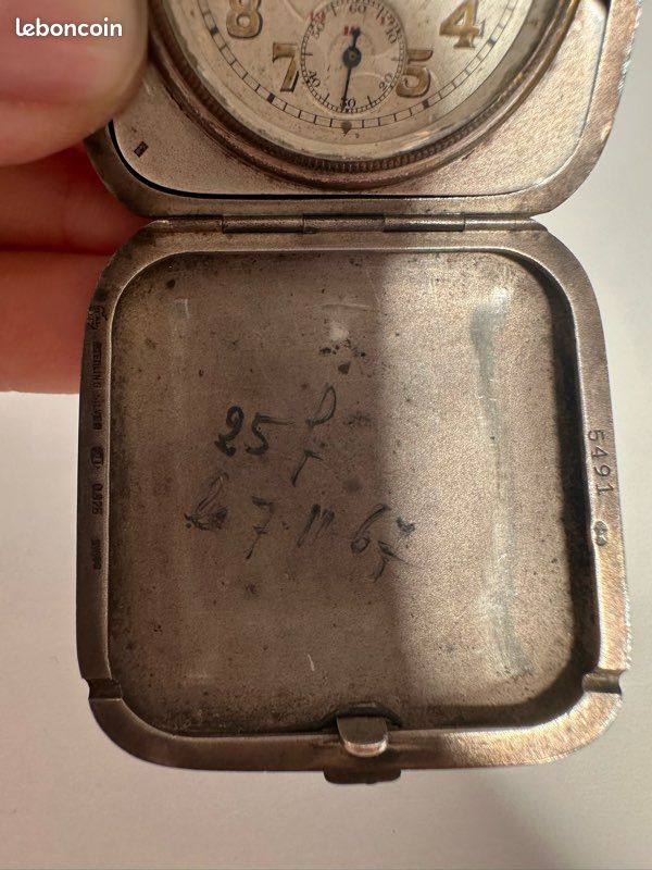 Montre de voyage en Argent massif 1930 (image 7)