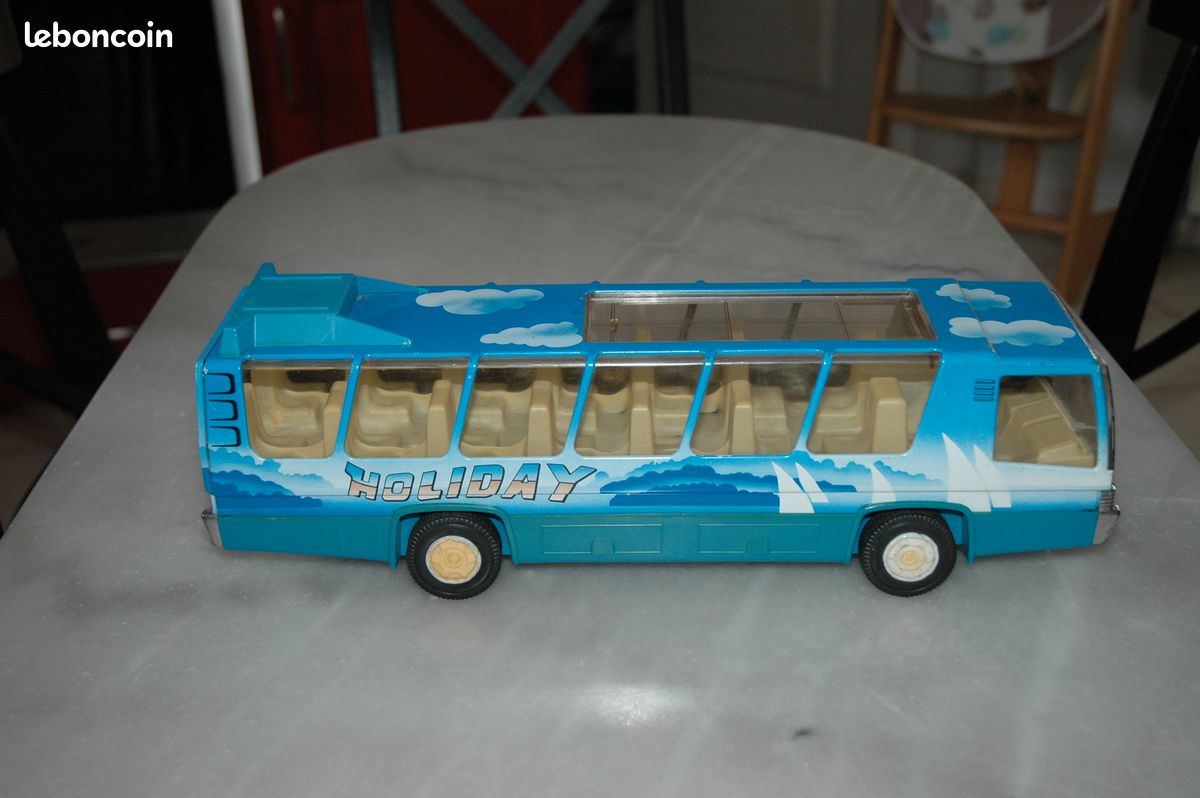 Bus Ancien En Tôle Gunthermann – Toit Ouvrant Coulissant – W. Germany 1950 – Rare