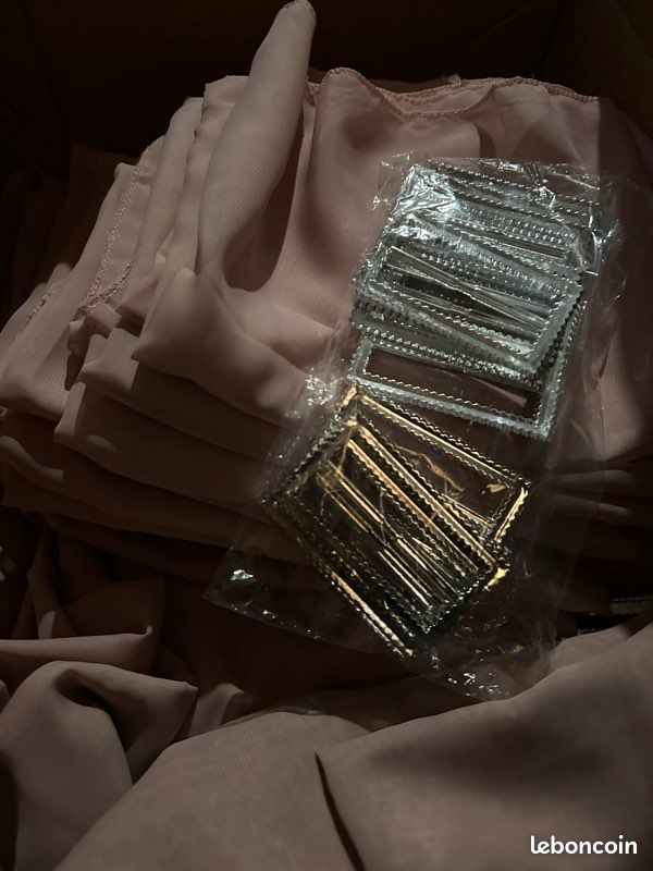 Drapés noeuds de chaise vieux rose mousseline (image 3)