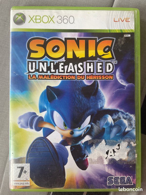 Jeu XBOX 360 Sonic unleashed la malédiction du hérisson (image 1)