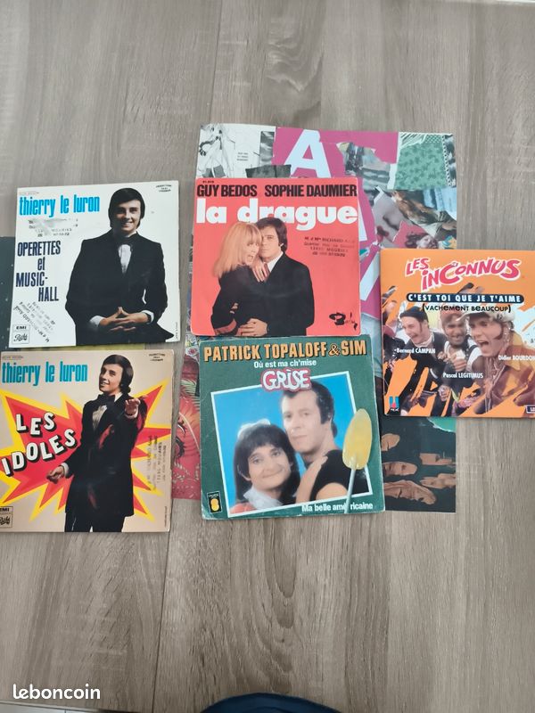 5 Vinyles humours 45 tours (image 1)