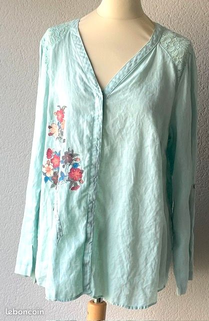 Chemisier Taille 46 - 48 XXL marque Julie Guerlande comme neuf (image 10)