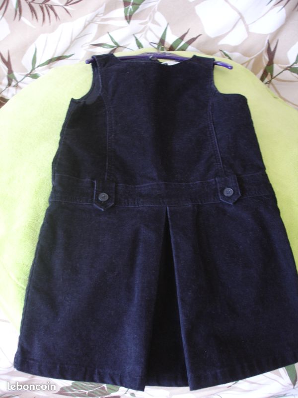Robe chasuble velours marine JACADI 8 ans Excellent état (image 2)