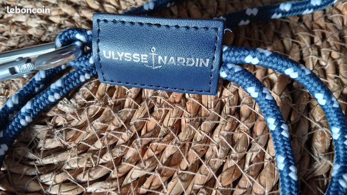 Porte-clés Tour De Cou Ulysse Nardin - Lanyard Bleu En Nylon, Porte Badges Et Montres